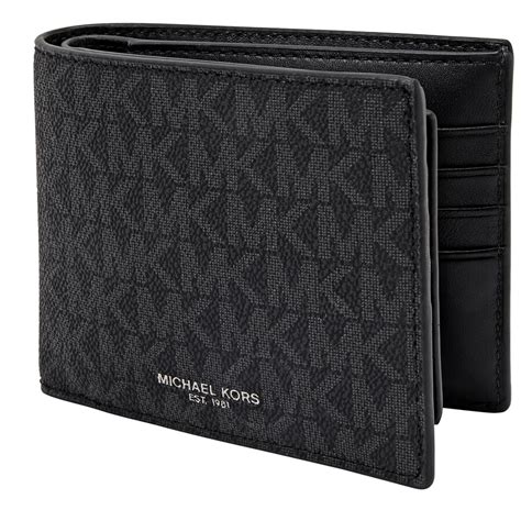 black michael kors wallet mens|Michael Kors black zipper wallet.